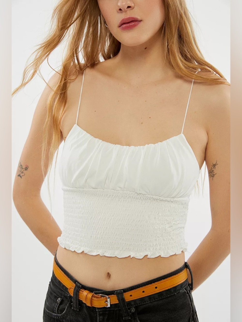 Urban Outfitters Women's Cupro Smocked Cami Top